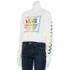 Juniors' Vans Rainbow Logo Cropped Graphic Top