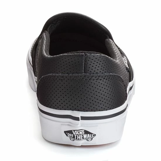 Vans® Asher Women's Perforated Slip-On Shoes Black 3 Vans® Asher Women's Perforated Slip-On Shoes Black - Image 3