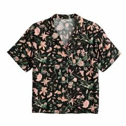 Juniors' Vans Button Front Floral Top -Vans Sales Store unnamed file 1549