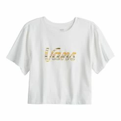 Juniors' Vans Script Short Sleeve Cropped Top -Vans Sales Store unnamed file 1605