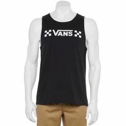 Men's Vans® Graphic Tank Black Drop Check -Vans Sales Store unnamed file 1628