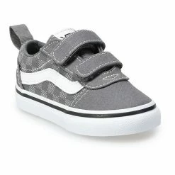 VansĀ® Ward Toddler Boys' Skate Shoes Check Chili White