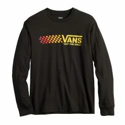 Boys 8-20 Vans Long Sleeve Graphic Tee Fire Black -Vans Sales Store unnamed file 375