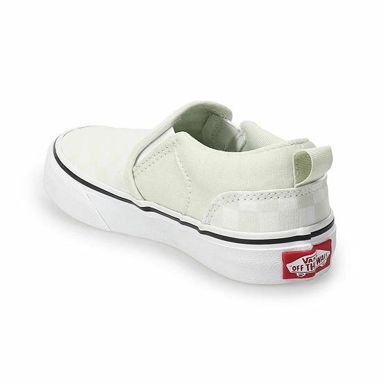 Vans® Asher Girls' Slip-On Sneakers Checkerboard Mint 3 Vans® Asher Girls' Slip-On Sneakers Checkerboard Mint - Image 3