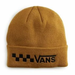 Men's Vans® Checker Logo Graphic Cuffed Beanie Black -Vans Sales Store unnamed file 539