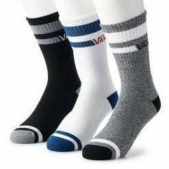 Men's Vans® 3-pack Crew Socks Red Black Blue Stripe -Vans Sales Store unnamed file 672