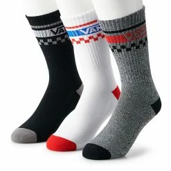 Men's Vans® 3-pack Crew Socks Red Black Blue Stripe -Vans Sales Store unnamed file 678