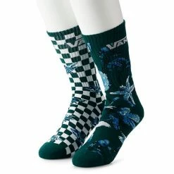 Men's Vans 2-Pack Crew Socks Ponderosa Pine Black -Vans Sales Store unnamed file 741