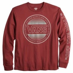 Boys 8-20 Vans® Long Sleeve Graphic Tee Burgandy -Vans Sales Store unnamed file 791