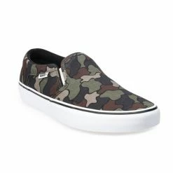 Vans® Asher Men's Slip-On Shoes Pewter White