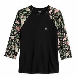 Juniors' Vans Floral Sleeve "Vans" Logo Top -Vans Sales Store unnamed file 908