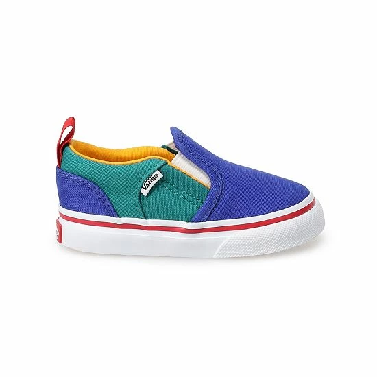 Vans® Asher V Retro Block Baby / Toddler Boys' Slip-On Shoes 2 Vans® Asher V Retro Block Baby / Toddler Boys' Slip-On Shoes - Image 2