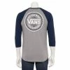 Men's Vans® Logo Raglan Graphic Tee Gray Navy